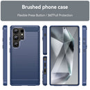 Samsung S25Ultra Carbon Fibre TPU Case Slim Shockproof Cover Navy