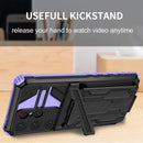 Samsung S25Ultra Heavy Duty Kickstand Card Holder Case Shockproof Purple