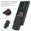 Samsung S25Ultra Heavy Duty Kickstand Card Holder Case Shockproof Teal