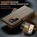 Samsung Galaxy S25 Ultra Retro PU Leather Wallet Case