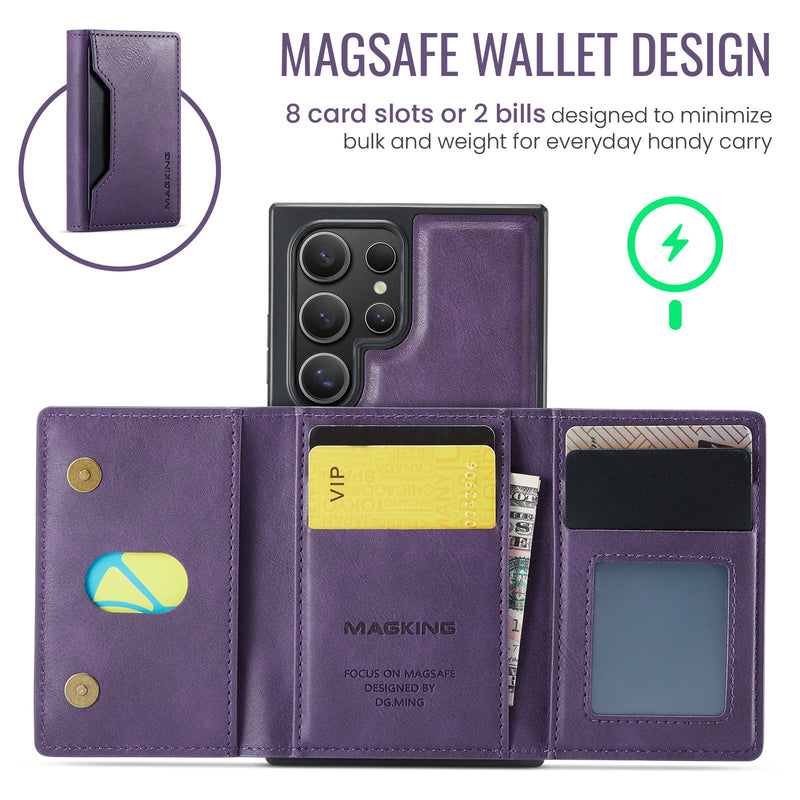 Samsung Galaxy S25 Ultra DG.Ming MagSafe Wallet Case (Purple)