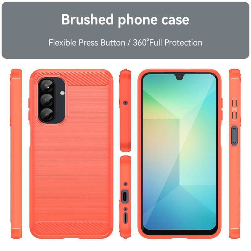 Samsung Galaxy A26 5G Carbon Fibre Brushed Case [Red]