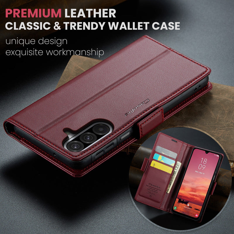 Samsung Galaxy A26 5G CaseMe Retro Wallet Case [Maroon]