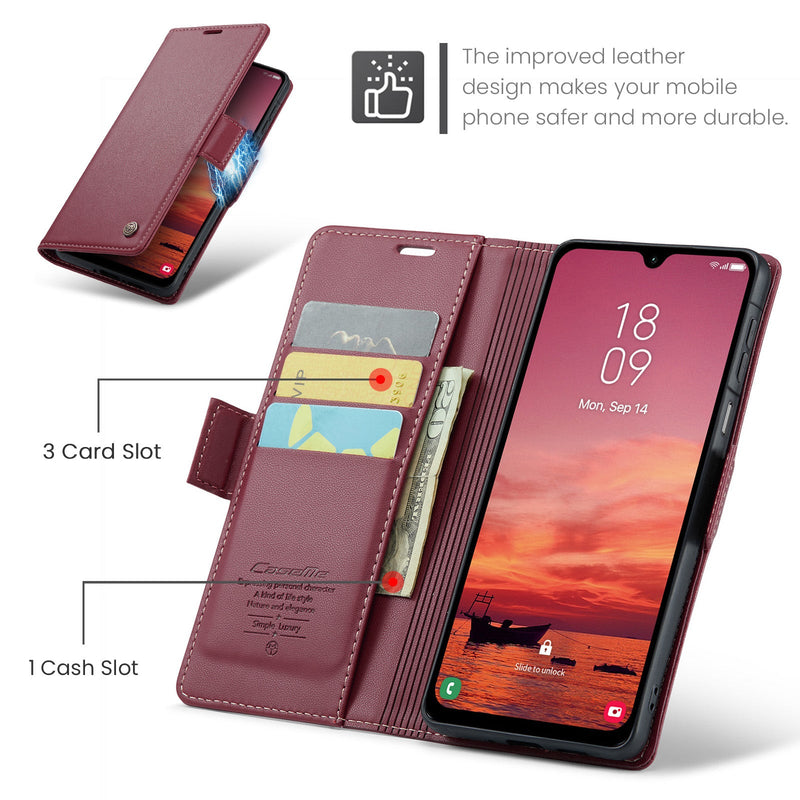 Samsung Galaxy A26 5G CaseMe Retro Wallet Case [Maroon]