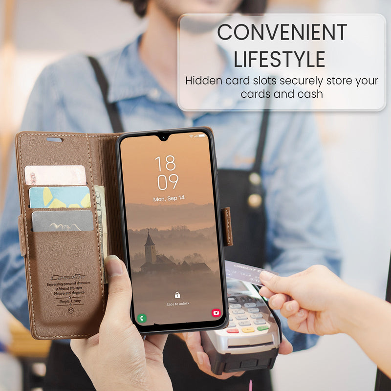 Samsung Galaxy A26 5G CaseMe Retro Wallet Case [Brown]