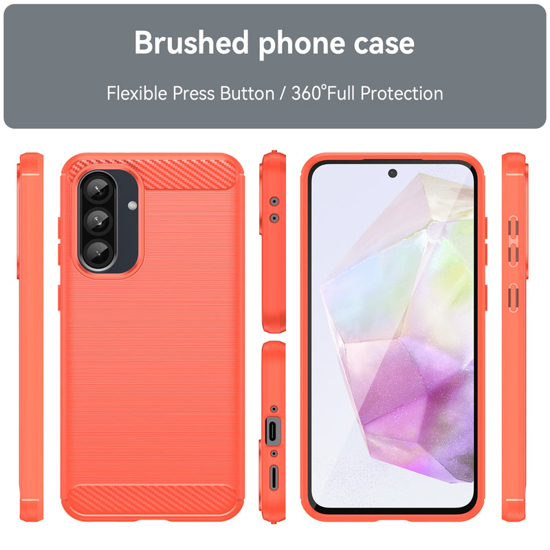 Samsung Galaxy A56 5G Carbon Fibre Brushed Case [Red]