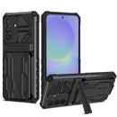 Samsung A36 5G Heavy Duty Kickstand Card Holder Case Shockproof Black