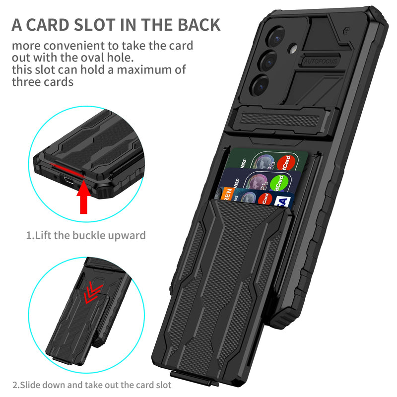 Samsung Galaxy A56 5G Kickstand Card Case [Black]