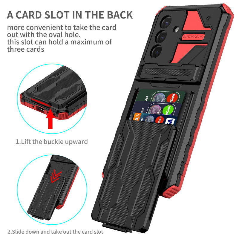 Samsung Galaxy A56 5G Kickstand Card Case [Red]
