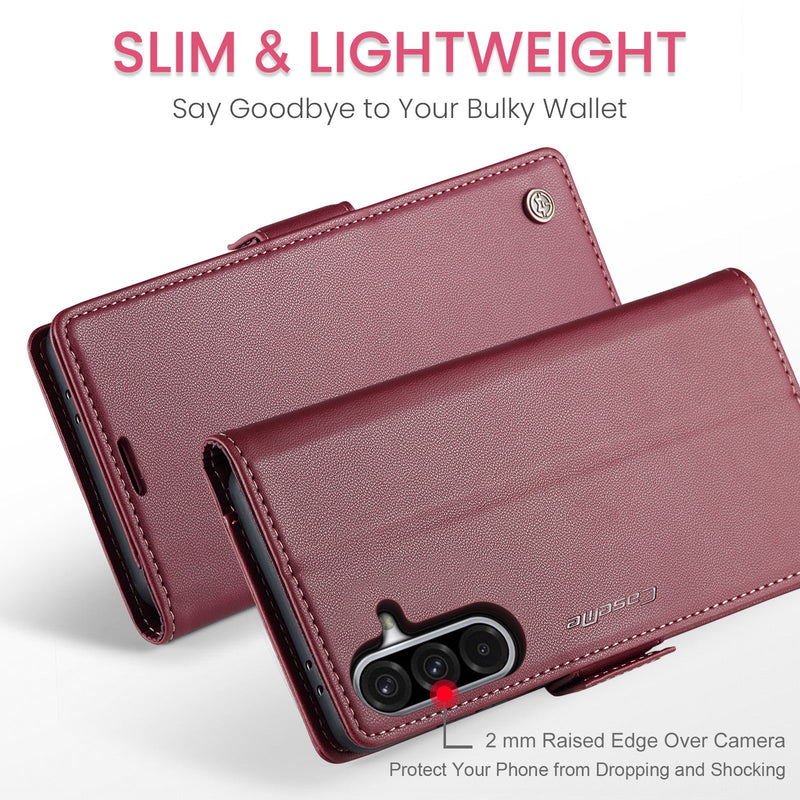 Samsung Galaxy A56 5G CaseMe Retro Wallet Case [Maroon]