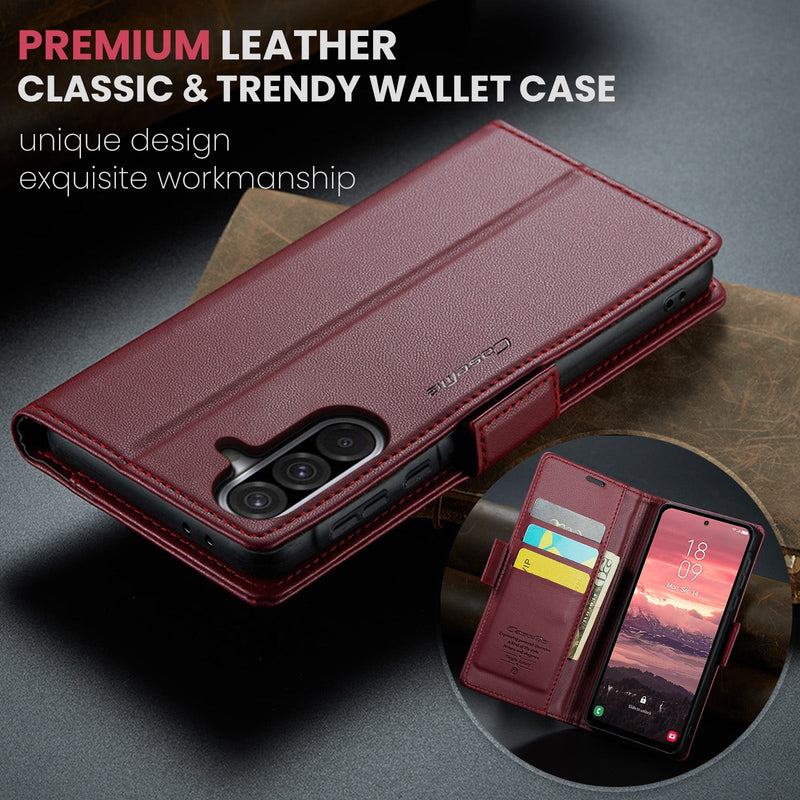 Samsung Galaxy A56 5G CaseMe Retro Wallet Case [Maroon]