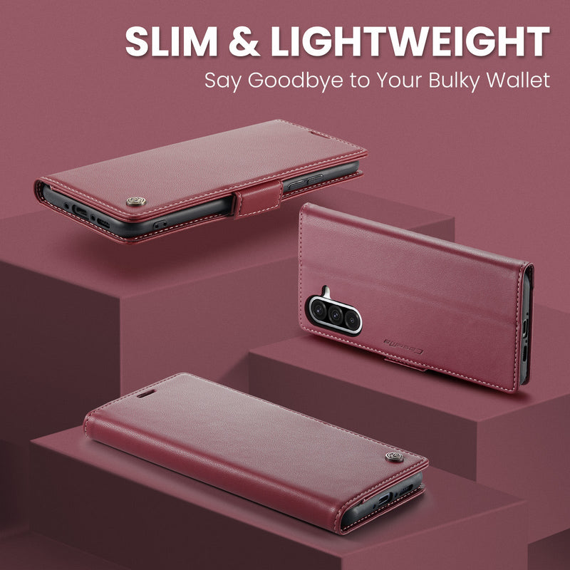 Samsung Galaxy A36 5G CaseMe Retro Wallet Case [Maroon]