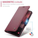 Samsung Galaxy A36 5G CaseMe Retro Wallet Case [Maroon]