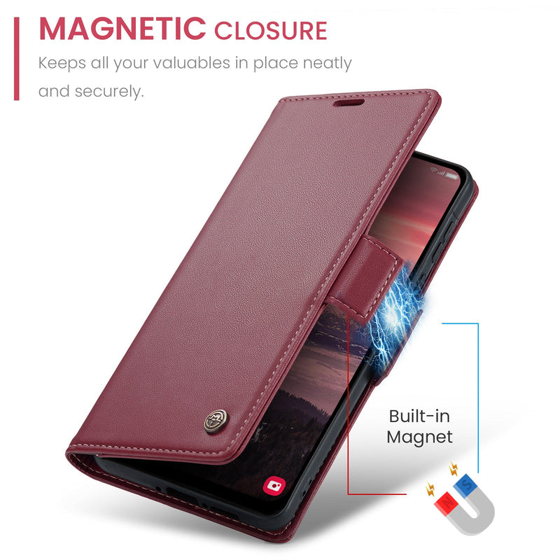 Samsung Galaxy A36 5G CaseMe Retro Wallet Case [Maroon]
