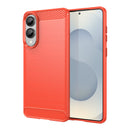 Samsung S25Edge Carbon Fibre TPU Case Slim Shockproof Cover Red