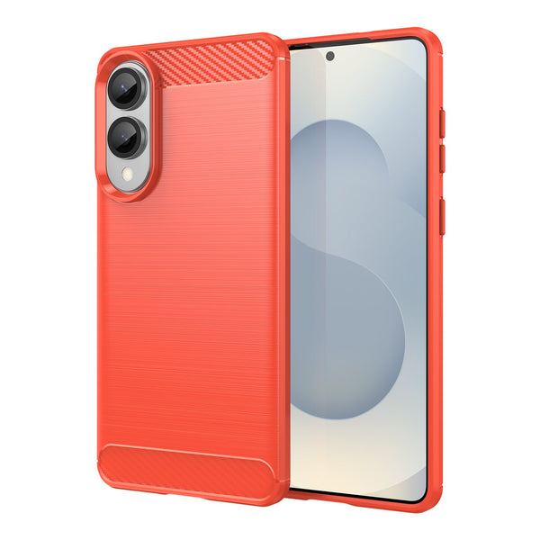 Samsung Galaxy S25 Edge Carbon Fibre Brushed Case [Red]