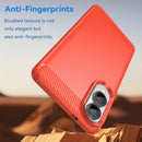 Samsung S25Edge Carbon Fibre TPU Case Slim Shockproof Cover Red
