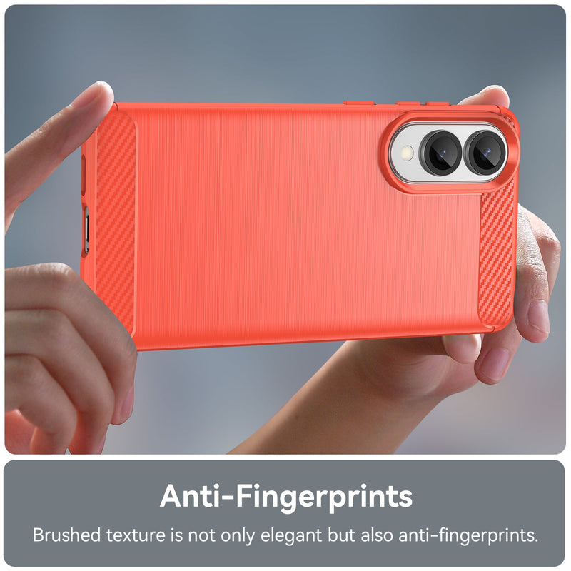 Samsung Galaxy S25 Edge Carbon Fibre Brushed Case [Red]