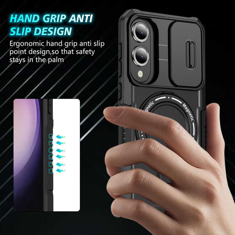 Samsung Galaxy S25 Edge Magsafe Sliding Cover Case [Black]