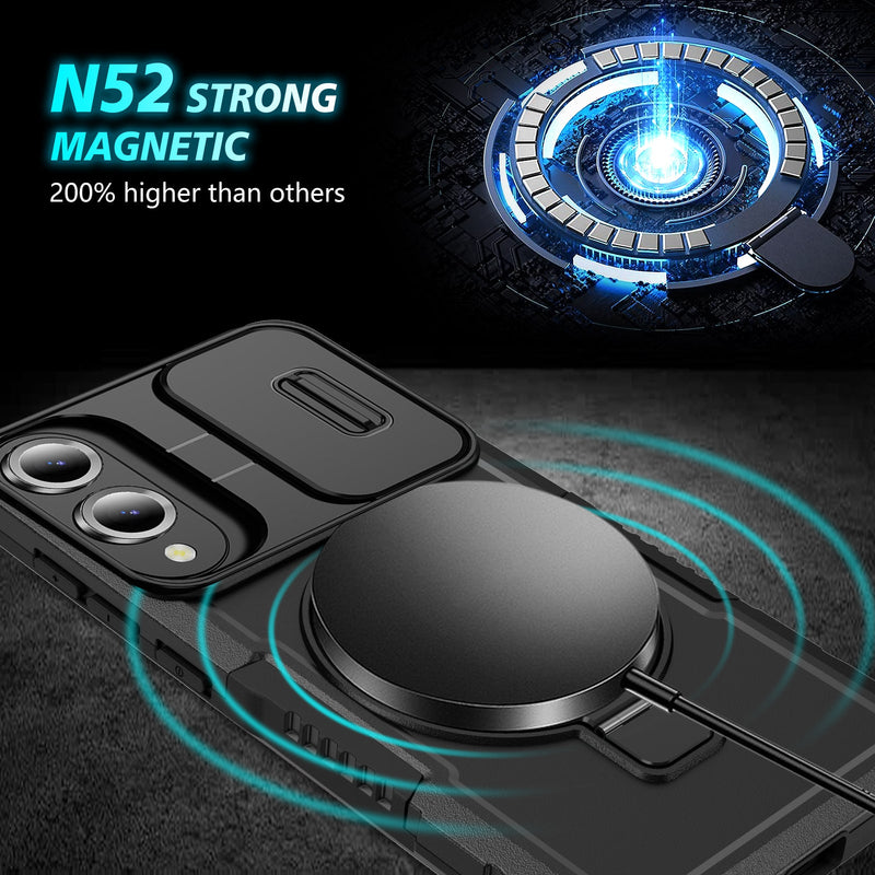 Samsung Galaxy S25 Edge Magsafe Sliding Cover Case [Black]