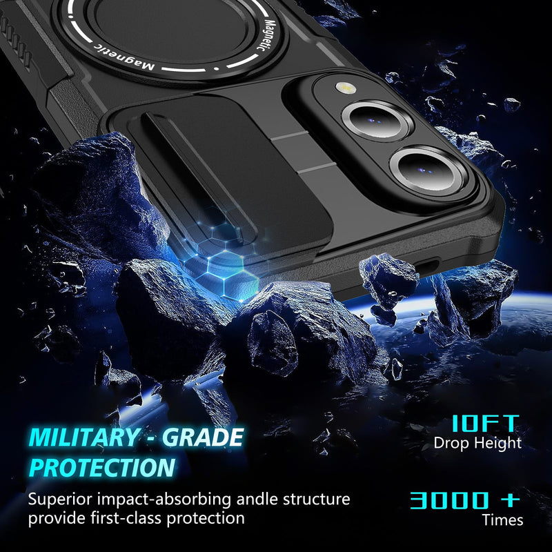 Samsung Galaxy S25 Edge Magsafe Sliding Cover Case [Black]