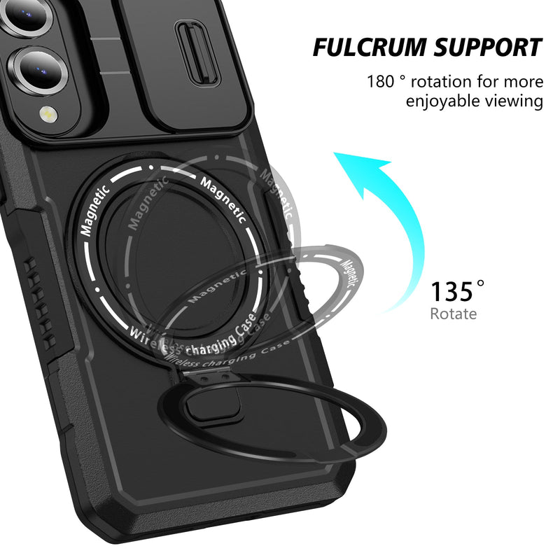 Samsung Galaxy S25 Edge Magsafe Sliding Cover Case [Black]