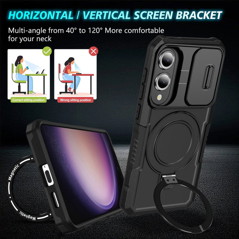 Samsung Galaxy S25 Edge Magsafe Sliding Cover Case [Black]