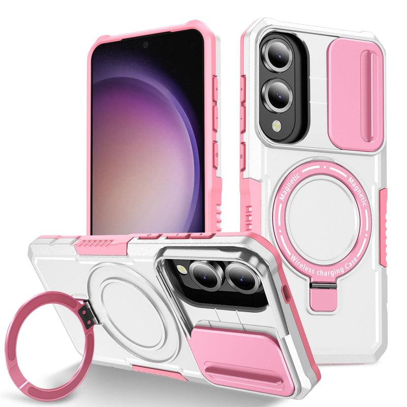 Samsung Galaxy S25 Edge Magsafe Sliding Cover Case [PinkWhite]