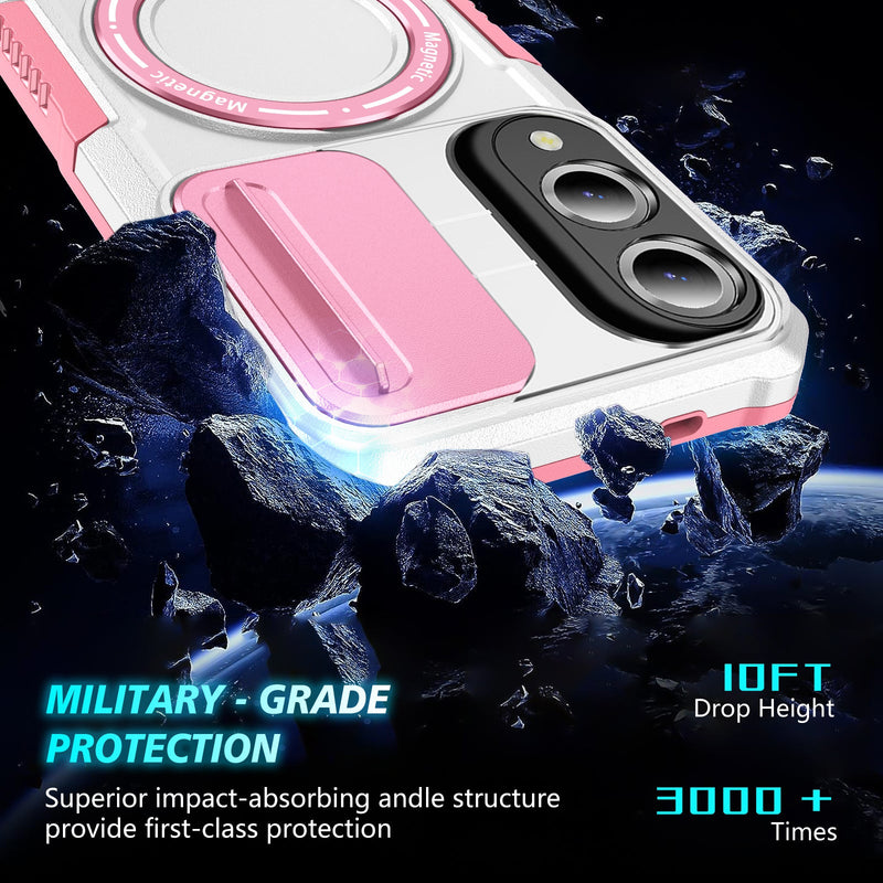 Samsung Galaxy S25 Edge Magsafe Sliding Cover Case [PinkWhite]