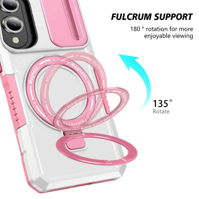 Samsung Galaxy S25 Edge Magsafe Sliding Cover Case [PinkWhite]