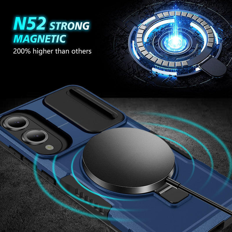 Samsung Galaxy S25 Edge Magsafe Sliding Cover Case [Navy]