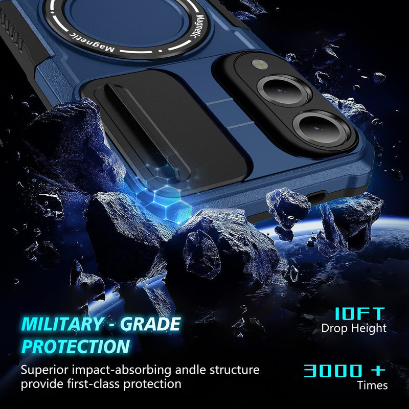 Samsung Galaxy S25 Edge Magsafe Sliding Cover Case [Navy]