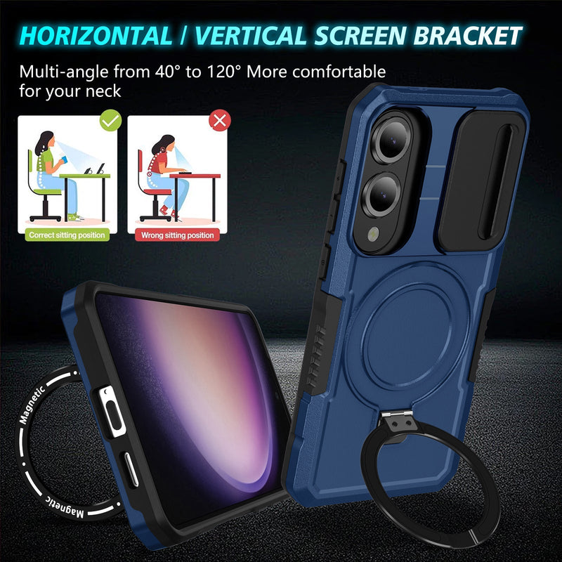 Samsung Galaxy S25 Edge Magsafe Sliding Cover Case [Navy]