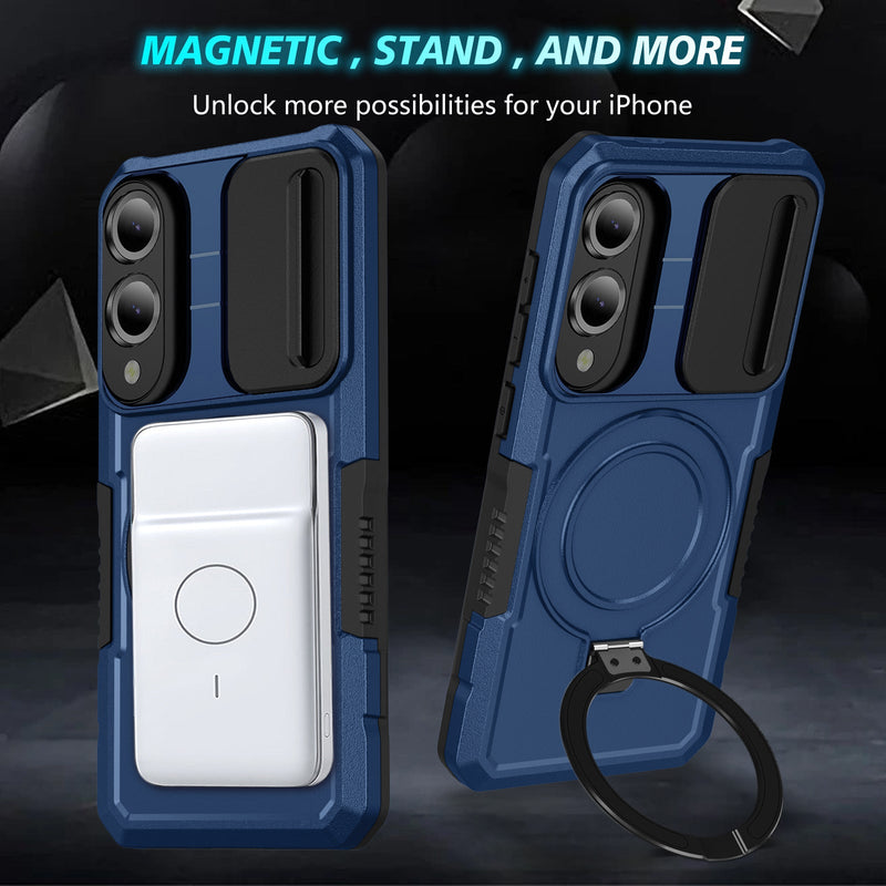 Samsung Galaxy S25 Edge Magsafe Sliding Cover Case [Navy]