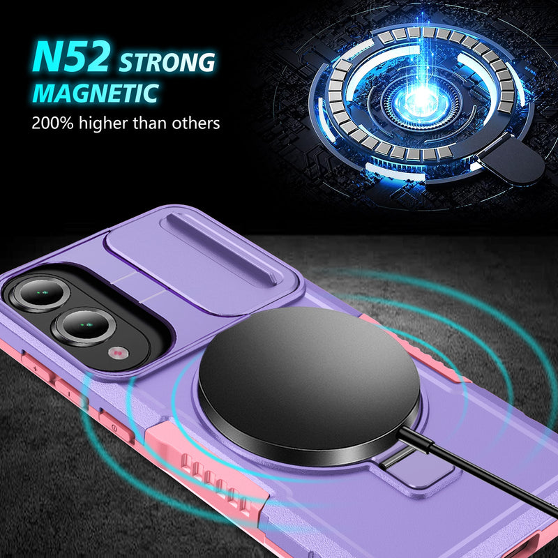 Samsung Galaxy S25 Edge Magsafe Sliding Cover Case [Purple]