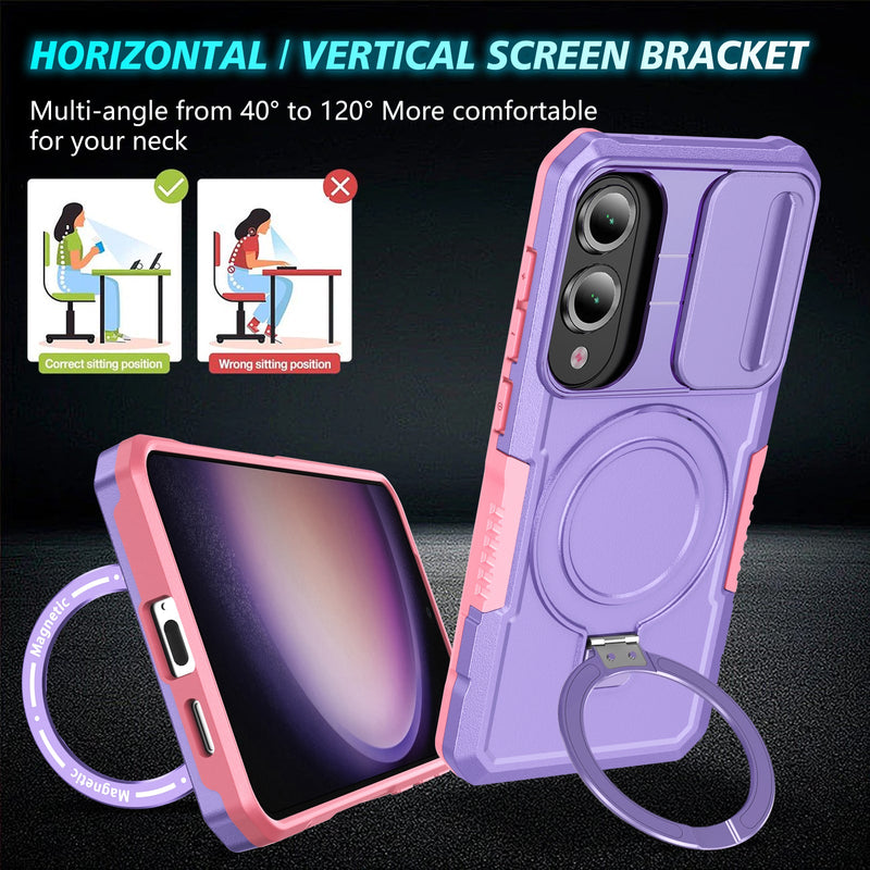 Samsung Galaxy S25 Edge Magsafe Sliding Cover Case [Purple]