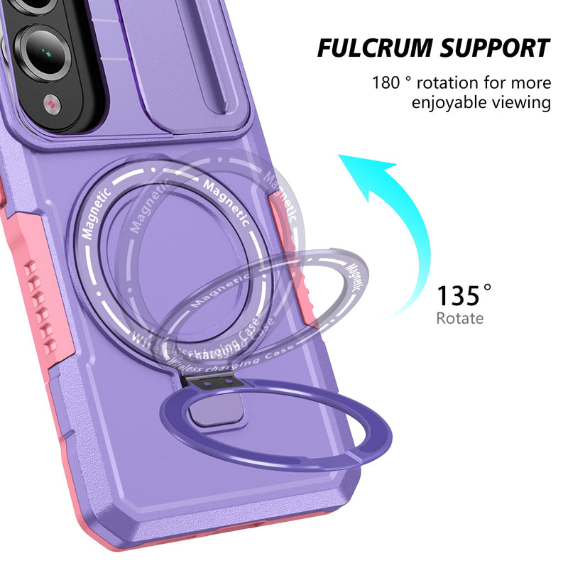 Samsung Galaxy S25 Edge Magsafe Sliding Cover Case [Purple]