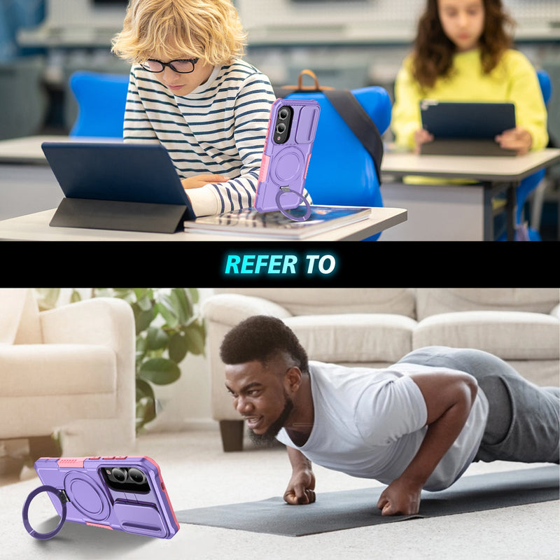 Samsung Galaxy S25 Edge Magsafe Sliding Cover Case [Purple]