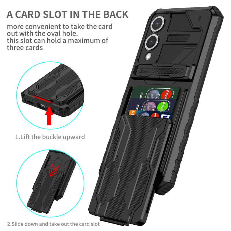 Samsung Galaxy S25 Edge Kickstand Card Case [Black]
