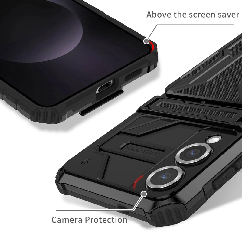 Samsung Galaxy S25 Edge Kickstand Card Case [Black]