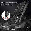 Samsung S25Edge Heavy Duty Kickstand Card Holder Case Shockproof Black
