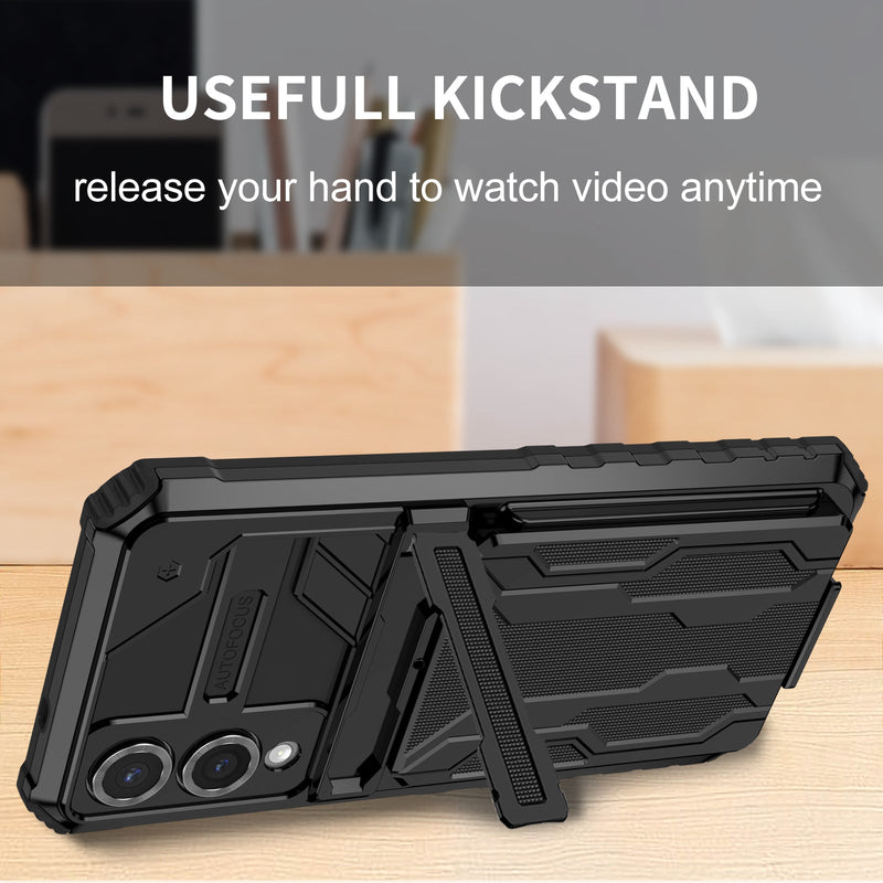 Samsung Galaxy S25 Edge Kickstand Card Case [Black]