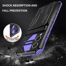 Samsung S25Edge Heavy Duty Kickstand Card Holder Case Shockproof Purple