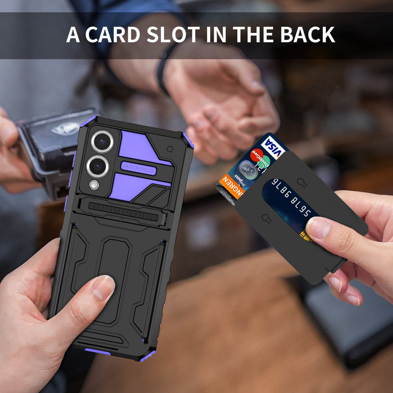 Samsung Galaxy S25 Edge Kickstand Card Case [Purple]