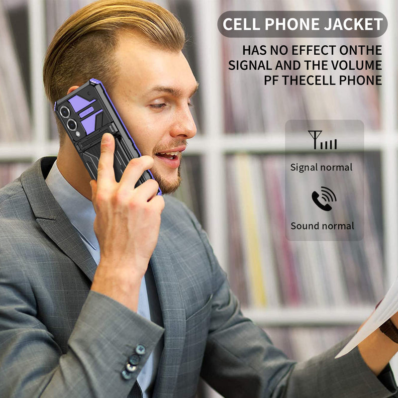 Samsung Galaxy S25 Edge Kickstand Card Case [Purple]