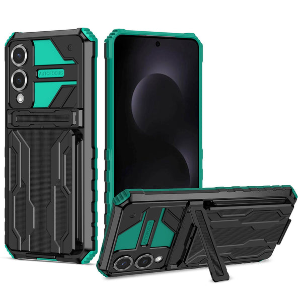 Samsung Galaxy S25 Edge Kickstand Card Case [Teal]
