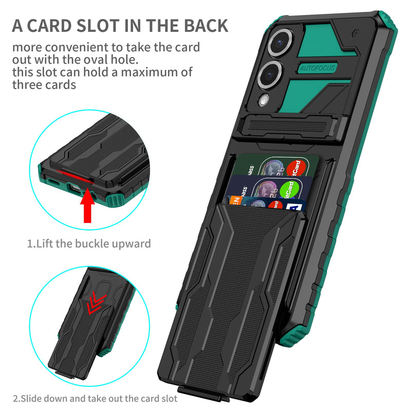 Samsung Galaxy S25 Edge Kickstand Card Case [Teal]
