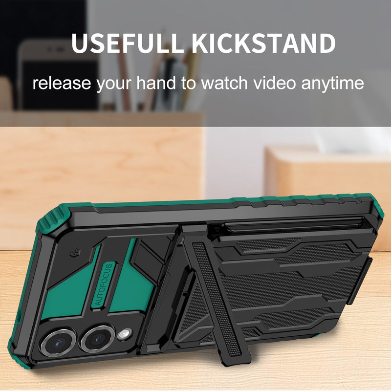 Samsung Galaxy S25 Edge Kickstand Card Case [Teal]