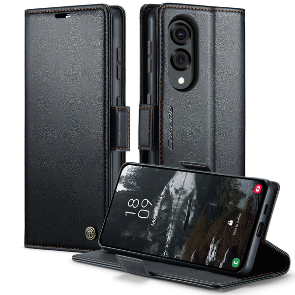 Samsung Galaxy S25 Edge CaseMe Retro Wallet Case [Black]