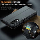 Samsung Galaxy S25 Edge CaseMe Retro Wallet Case [Black]